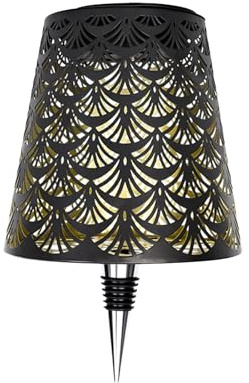 Lampada per bottiglia di vino, ad energia solare, con paralume cavo, per bottiglie, stanza, feste, Natale, tavolo, matrimonio, cucina, casa, bar, con sensore automatico di luce e LED bianco caldo