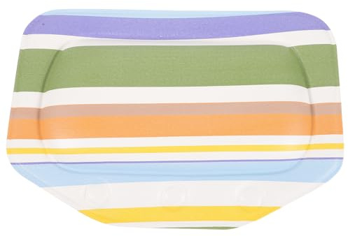 FAVOMOTO Bath Neck Pillow for Tub with Suction Cups, Colorful Striped Foam Bathtub Headrest Cushion, Bathroom Soaking Pillow for Spa, Hotel, Sauna Use