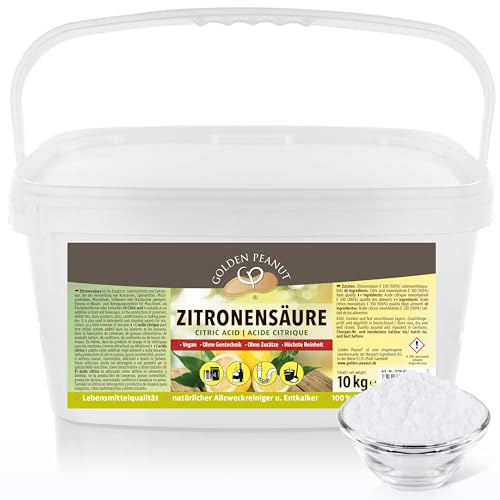 GOLDEN PEANUT Zitronensäure Pulver E330 Reinigung Entkalken Haushalt 10kg