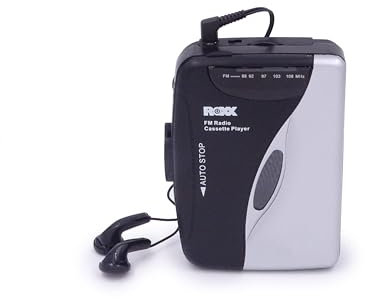 ROXX Tragbarer Kassettenspieler mit Kopfhörern, Kassettenrecorder mit Radio UKW, PCP 300 Kassettenplayer