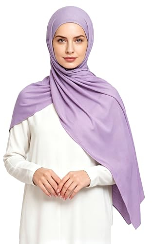 Lina & Lily Non-see-through Premium Jersey Modal Hijab Head Scarf Shawl Wrap for Muslim Women