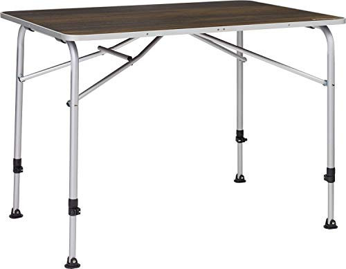 BERGER Livenza Campingtisch - Klapptisch Höhenverstellbar Alu Campingtisch Klappbar Camping Tisch Gartentisch Klappbar - Falttisch Esstisch Balkon Klapptisch Garten Terrasse (Dunkel, 120 x 70 cm)
