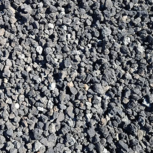 Lavamulch Anthrazit Schwarz Eifel Vulkan Gestein Beet Abdeckung Garten Mulch Pflanz Granulat Substrat Mittel 8-16mm 25kg Sack