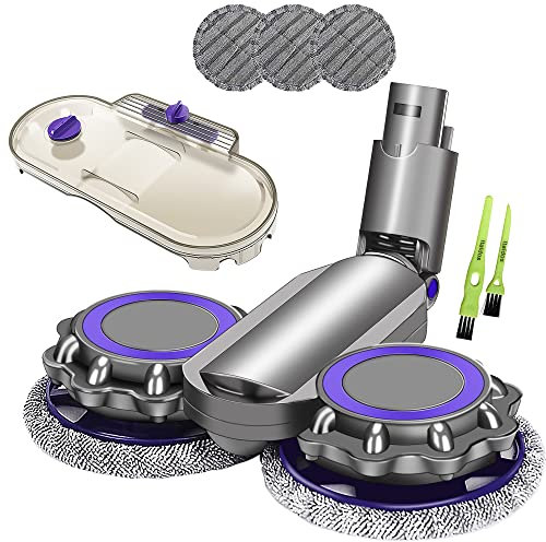 Italdos Spazzola Lavapavimento compatibile per Dyson V6 DC58 DC59 DC61 DC62 Mocio Mop Motorizzata Lava Lucidatura Pavimento Marmo Parquet compreso Panno in Microfibra e Serbatoio per Acqua