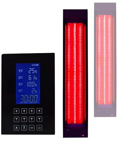 Lot de 2 projecteurs infrarouges 500 W + commande pour sauna et cabine infrarouge