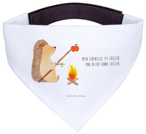 Mr. & Mrs. Panda Hundehalstuch M Igel Grillen - Geschenk, Arbeitslos, Hunde, Tuch, Sinn des Lebens, Mittel, Spruch, Halstuch, Mittelgroße, Lustige Sprüche, Ziele
