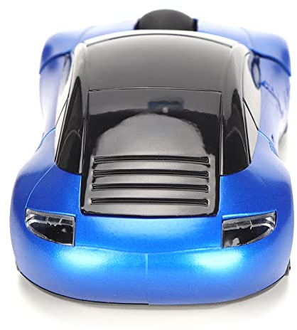 Sorandy 2.4GHz Kabellose Auto Maus, 3D Sportwagenform Ergonomische Optische Mäuse mit USB Empfänger, 1600 DPI Computer Maus mit LED Licht für PC Laptop Computer Kinder Mädchen Kleine Hände (Blau)