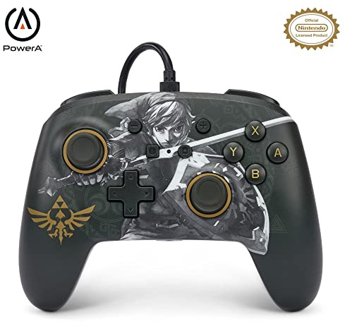 PowerA Enhanced Nintendo Switch and Switch 2 Wired Controller - Legend of Zelda Battle Ready Link, Officially licensed
