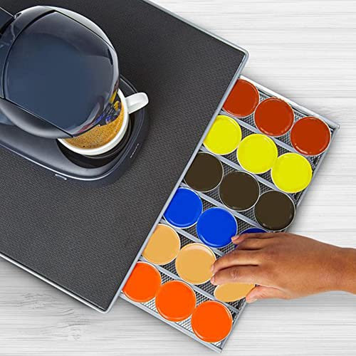 Dolce Gusto - Soporte para cápsulas de café, Dolce Gusto Compatible, capacidad de 36 cápsulas (a, gris)
