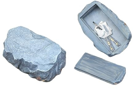Fsocpen Safe for Outdoor Outdoor Secret Safe Box for Keys,Fake Rock,Geocaching,Looks & Feels Like Real Stone,Hide a key for him outdoors