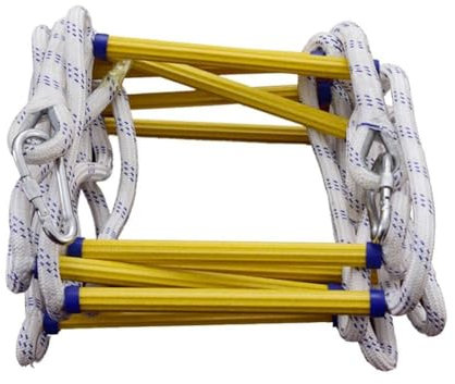 KV-OOGG Échelle de Secours de Corde Ignifuge, échelle de Corde, échelle de Sauvetage Échelle de Corde D'évacuation d'urgence avec Mousqueton for Maison, Cabane dans Les Arbres, Balcon et Garde-Corps(