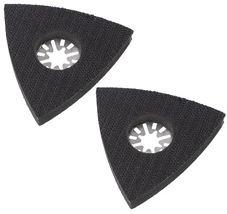 Healeved Platorello Abrasivo per Levigatrice 2 Pezzi Set di Abrasivi Triangolari Nero 80 * 80mm Disco Abrasivo Elettrico Accessorio per Utensili Elettrici