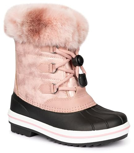 Trespass Unisex Kids Snowboot With Insulated Lining And Faux Fur Trim Eiry
