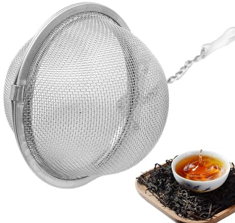 Infusori per palline di tè - Palline di tè per tè sfuso, infusore per tè in acciaio inossidabile | Colino da tè in acciaio inossidabile per tè sfuso, infusore riutilizzabile con catena per