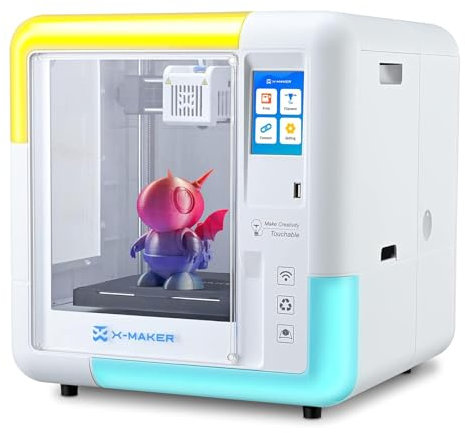 LAPOOH Impresora 3D X-Maker FDM Impresión 3D de Alta Velocidad Completamente ensamblada con Base sin nivelación Soporte de Volumen de construcción de 150x150x150 mm Aplicación Wi-Fi Funciona con imp