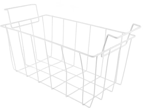 Cabilock per Congelatori Sospeso in Acciaio Bianco, Organizer Frigorifero | Cestello Pozzetto Congelatore, Cestello Refrigerato Congelatore, Forniture da Cucina