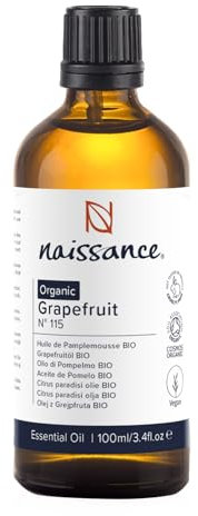 Naissance Grapefruit Ätherisches Öl BIO (Nr. 115) - 100ml - Naturreines Grapefruitöl BIO für Naturkosmetik, Massage, Aromatherapie, Duftlampe - Duftöl für Aroma Diffuser