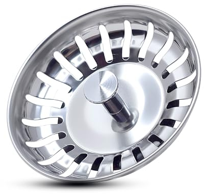 Luxe House Kitchen Sink Strainer Plug, 304 Stainless Steel, Food Catcher, Size 78mm