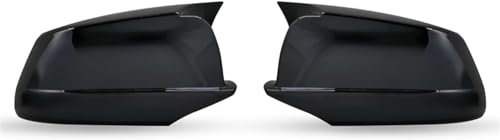 ATTLGR 1 Paar Auto Spiegelkappen für BMW Serie 5 F10 F11 F18 LCI 2010-2013,Seite Flügel Rückspiegel Abdeckung,Links Rechts Tür Außenspiegelkappe Gehäuse Ersetzen Zubehör,A-Bright Black