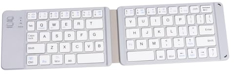 SHINEOFI Clavier Pliable pour Tablette Clavier sans Fil Compact et Portable pour Téléphone et Ordinateur Portable Blanc