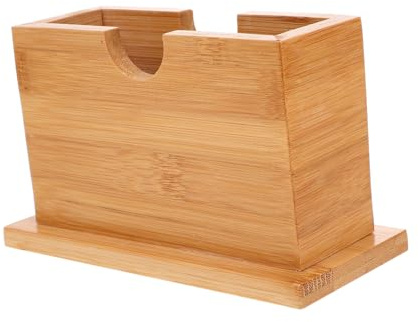 BUGUUYO Caja de Pañuelos de Bambú para Escritorio Diseño Simple y Funcional para Restaurante y Dormitorio, Práctica para Mantener Servilletas Limpias y Fácil de Transportar