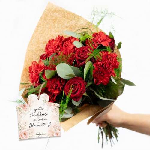 Blumenstrauß 'Ruby Harmony' - Größe XL - Stiellänge ca. 50 cm - Strauß frischer Blumen