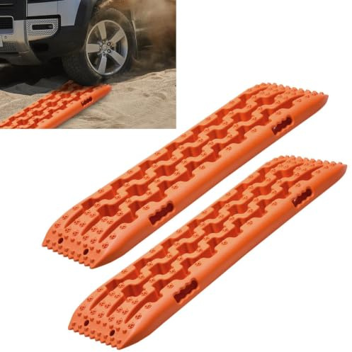 2 Pièces Plaques De Sable Tout-terrain,Tapis De Traction Échelle De Pneu | Plaques De Sable Pour Une Utilisation En Extérieur Dans La Neige,Sables Pour Véhicules Tout-terrain Et Camping-cars, 10T