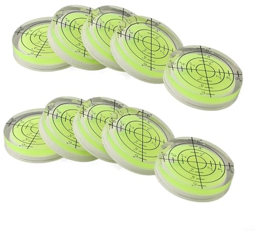 Jotekonoby Jauge à bulles ronde en acrylique pour niveau 32 x 7 mm pour outils et équipements de mesure Outil de mesure circulaire