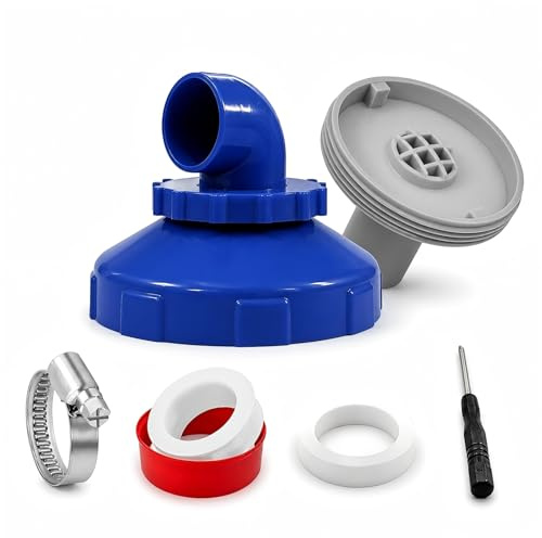 Mailfull Buse d'entrée de piscine rotative à 360° - 32 mm - Buse d'entrée et buse de sortie - Accessoires de piscine - Avec clip de sécurité et tournevis - Pour piscines de jardin