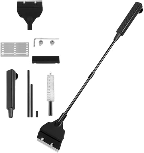 RJFUJP 70cm Aquarium Glass Cleaner, 7Pcs Algae Scraper Fish Tank with Detachable Handle, Complete Fish Tank Cleaning Kit for Glass Aquarium Maintenance, Includes 5 Blades and Accessories