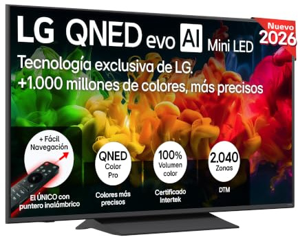 LG 55QNED81B6A - Smart TV QNED EVO MiniLED AI QNED81 55 Pulgadas 4K 2026