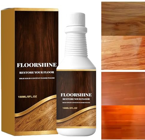 Brillo Para Suelos De Madera,150 ml Quita Arañazos De Larga Duración - Limpiador Reparador Para Suelos Laminados | Para mantenimiento restauración y limpieza en hogar, oficina, comercial, hotel