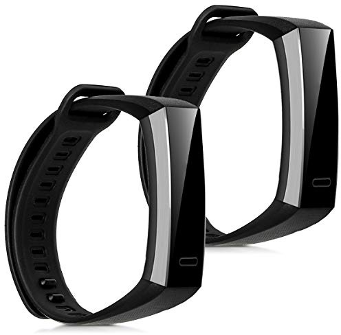 kwmobile Bracelet compatible avec Huawei Band 2 / Band 2 Pro bracelet - 2x bracelet de rechange en silicone pour fitness tracker