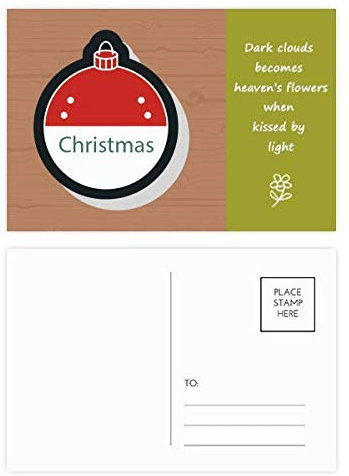 Weihnachtliches Cartoon-Symbol Poesie Postkarten-Set Dankeskarte Versandseite 20 Stück