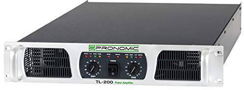 Pronomic TL-200 Endstufe 2x 500 Watt, Ausgangs Schaltungstype: Class AB | Ausgangsleistung (8 Ohm): 2x 200 Watt RMS, Ausgangsleistung (4 Ohm): 2x 300 Watt RMS, Eingangs Impedanz: 10 kOhm, 44V / 1