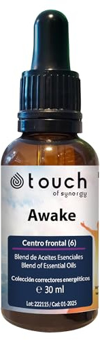 TOUCH OF SYNERGY Awake 30mL – Mezcla Energizante de Aceites Esenciales: Limón, Bergamota, Naranja Amarga, Cilantro, Jazmín y Pimienta Negra – Estimula la Energía, Claridad Mental y Bienestar Natural