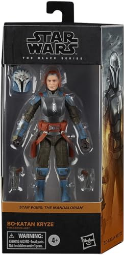 Star Wars The Black Series BO-Katan Kryze Spielzeug 15 cm große The Mandalorian Figur zum Sammeln für Kids ab 4 Jahren | Star Wars The Black Series Box Art Actionfigur Wave 4 - Bo-Katan Kryze 15,2 cm