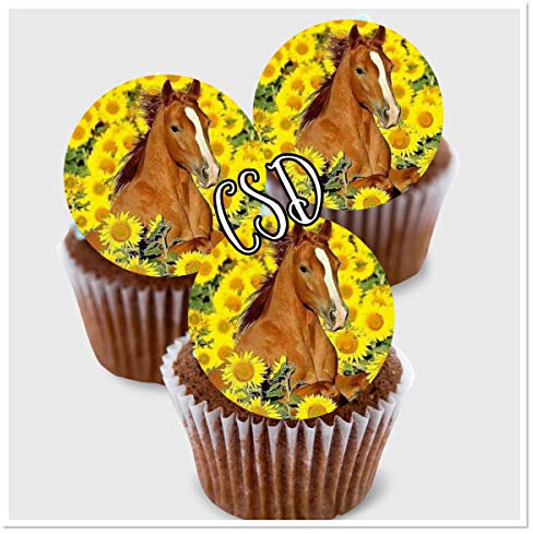 CSD Muffinaufleger Geburtstag Pferd M15, Premium Esspapier Oblaten, Geburtstag