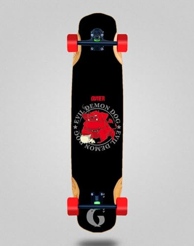 Skate Skateboard Longboard Complete Mix Bamboo 38x8.45 Glutier Demon Dog