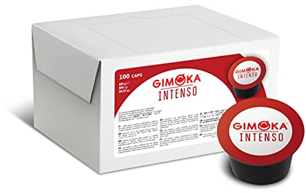 Gimoka Mélange Intenso intensité 12-100 Capsules - Compatibles avec les machines à café de la marque Lavazza* Blue* - Produit en Italie