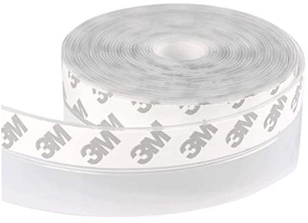 Silicone Seal Strip, 16.5 Feet Long(5m) Transparent Self-Adhesive Door and Window Seals for Most Doors and Windows Gaps (Width 35 mm)