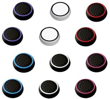 MatoSan® SpaceSan Thumbstick Caps – Compatible with PS5 Controller and Standard Gaming Controllers – Non-Slip Grip Caps for Better Control – 12 Piece Accessory Set – All Edition