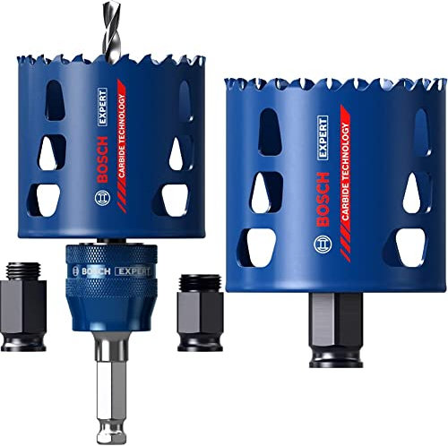 Bosch Professional 1x Expert Tough Material Lochsäge Starter Set (für Holz mit Metall, Ø 68 mm) + 1x Expert Tough Material Lochsäge (für Holz mit Metall, Ø 68 mm, Zubehör Schlagbohrmaschine)