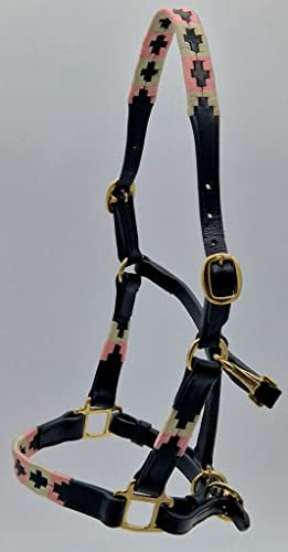 Tysons Breeches Lederhalfter Winny Polo Leder Halfter Minishetty Mini Shetty Minipony Schwarz Braun ZART ! Viel Farben (Shetty, Rosa)