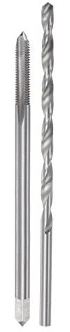 sourcing map Gewindebohrer Set M5x0.8x120/5mm, Gewindeschneider- und Bohrer set, Gewindeschneidwerkzeug