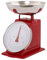 PLINT New 3KG Traditional Weighing Cuisine échelle avec bol en acier inoxydable, rétro Scales Mécanique Vintage, Rétro Food Scales with Large Metal Bowl (Red)