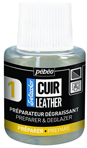 PEBEO Setacolor läder - avfettningsmedel - extra för läder och konstläder - anpassad väska, sko, sneakers och sneaker - repbeständig, böjning, friktion - 110 ml