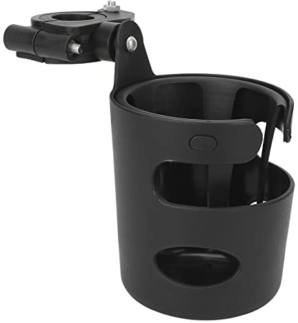 Alvinlite Universal Cup Holder for Wheelchair, Walker, Automotive, Golf Cart, RV, Truck, UTV - Black ABS Material
