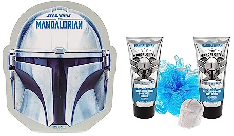 Mad Beauty XL STAR WARS 3D Geschenkset - THE MANDALORIAN - Badebombe, Bodyloation, Duschgel, Schwamm