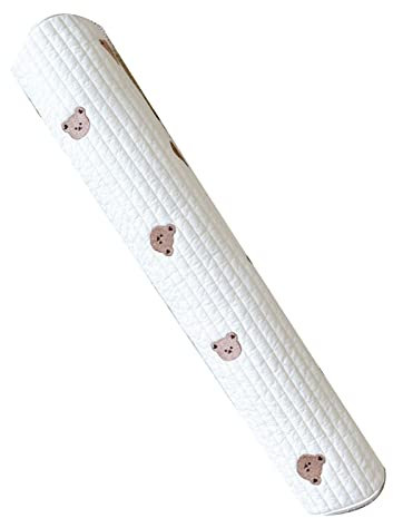 Pilipane Almohada para El Cuerpo del Bebé, Almohada para Dormir Lateral Antivuelco para Bebé, Cojín De Apoyo para El Cuello De Algodón Suave(Oso)